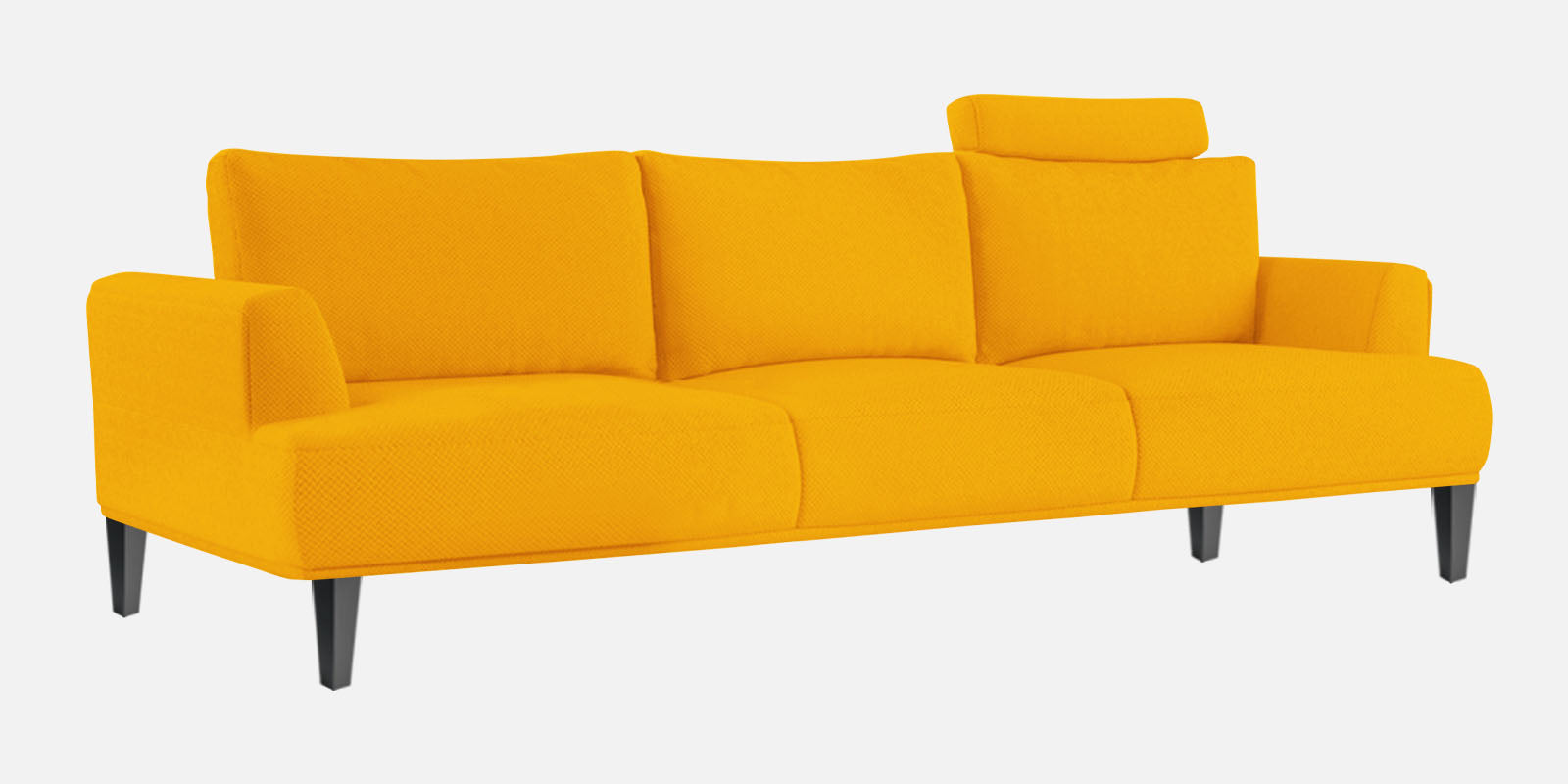 Como Fabric 3 Seater Sofa in Bold Yellow Colour