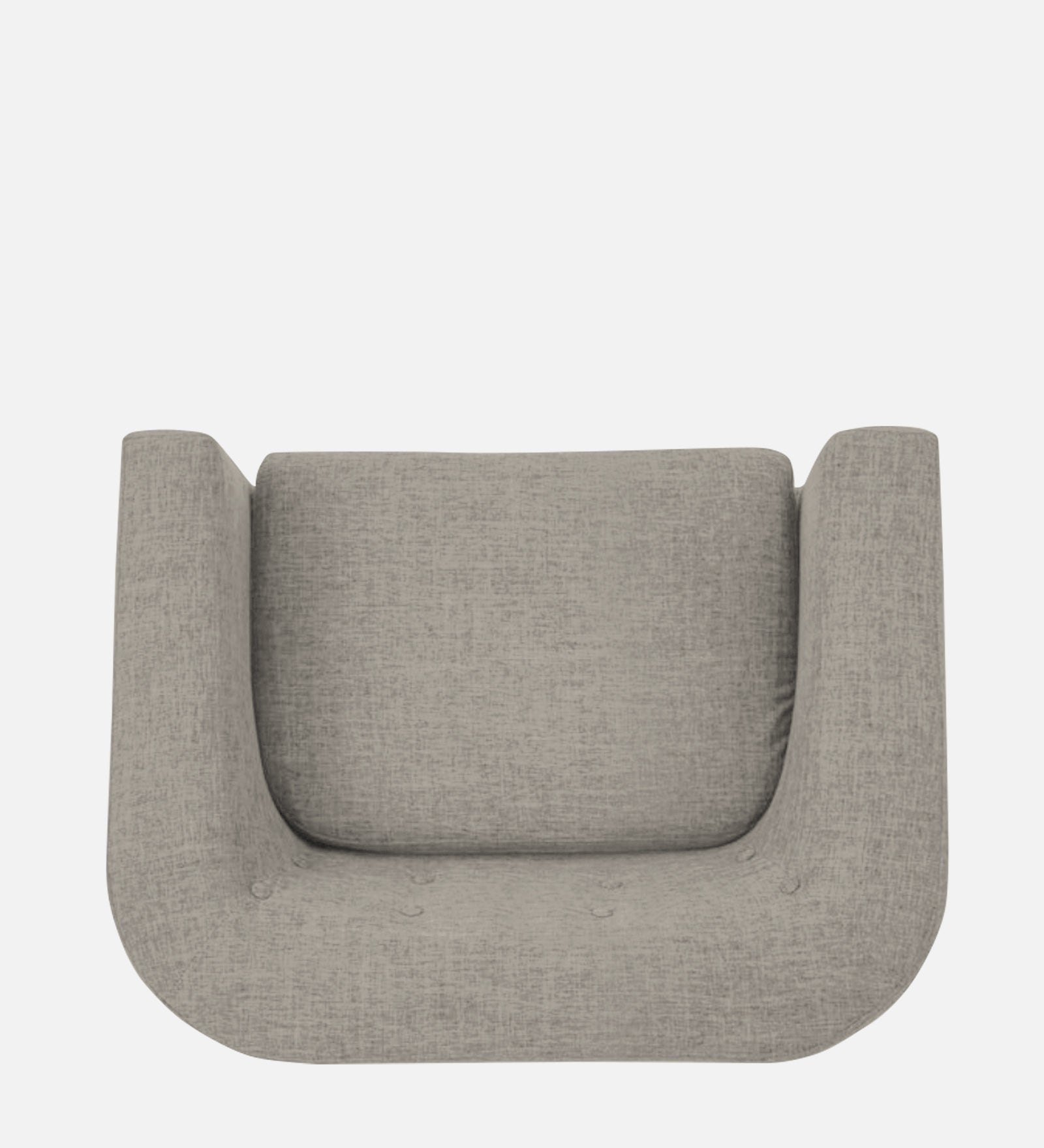 Casper Fabric 1 Seater Sofa in Ash Grey Colour