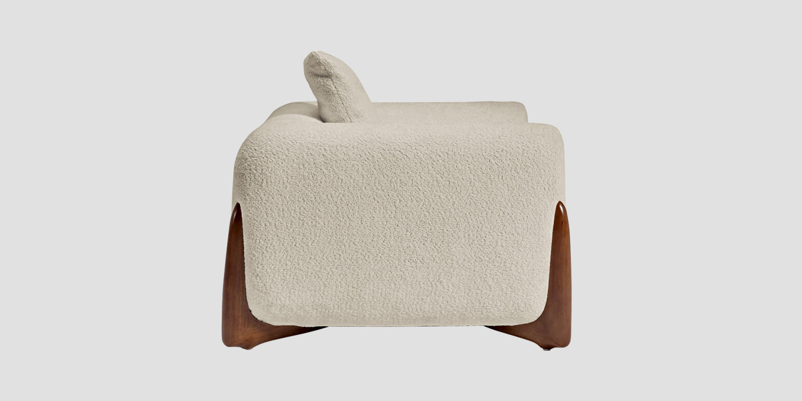 Boko Boucle 2 Seater Sofa In Shell White Colour - Febonic Living