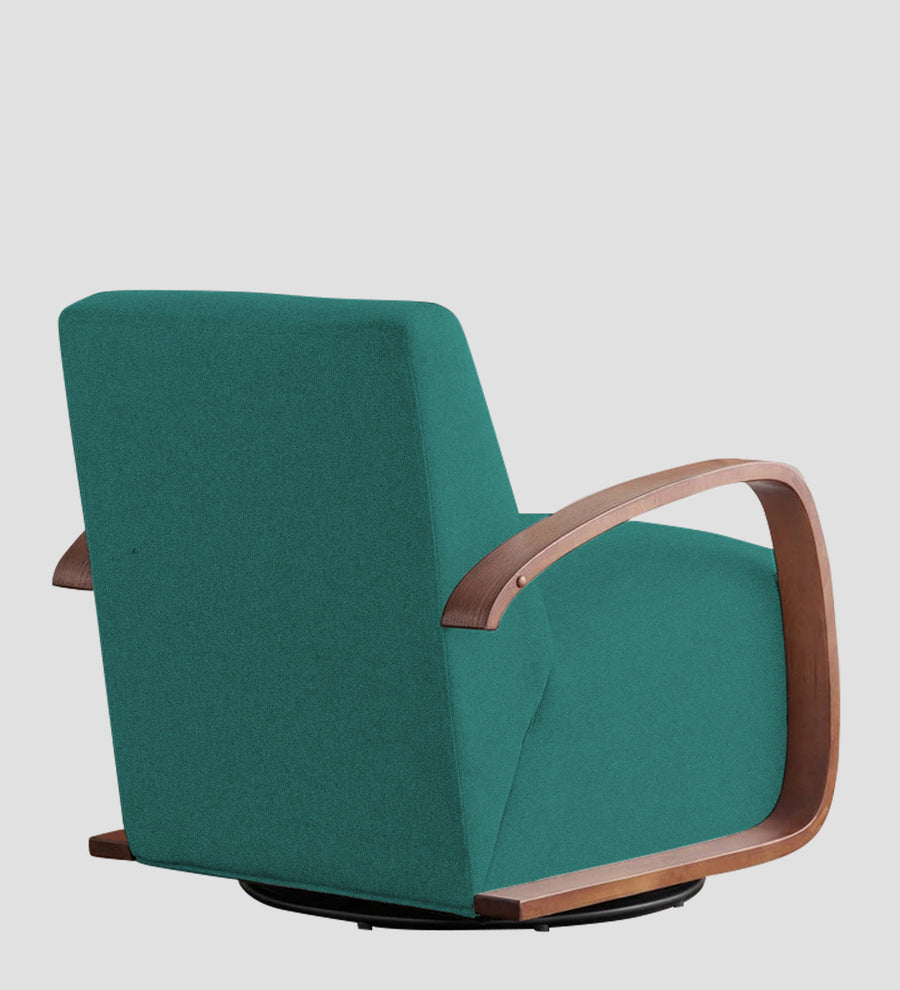 Balma Fabric Swivel Chair In Sea Green Colour - Febonic Living
