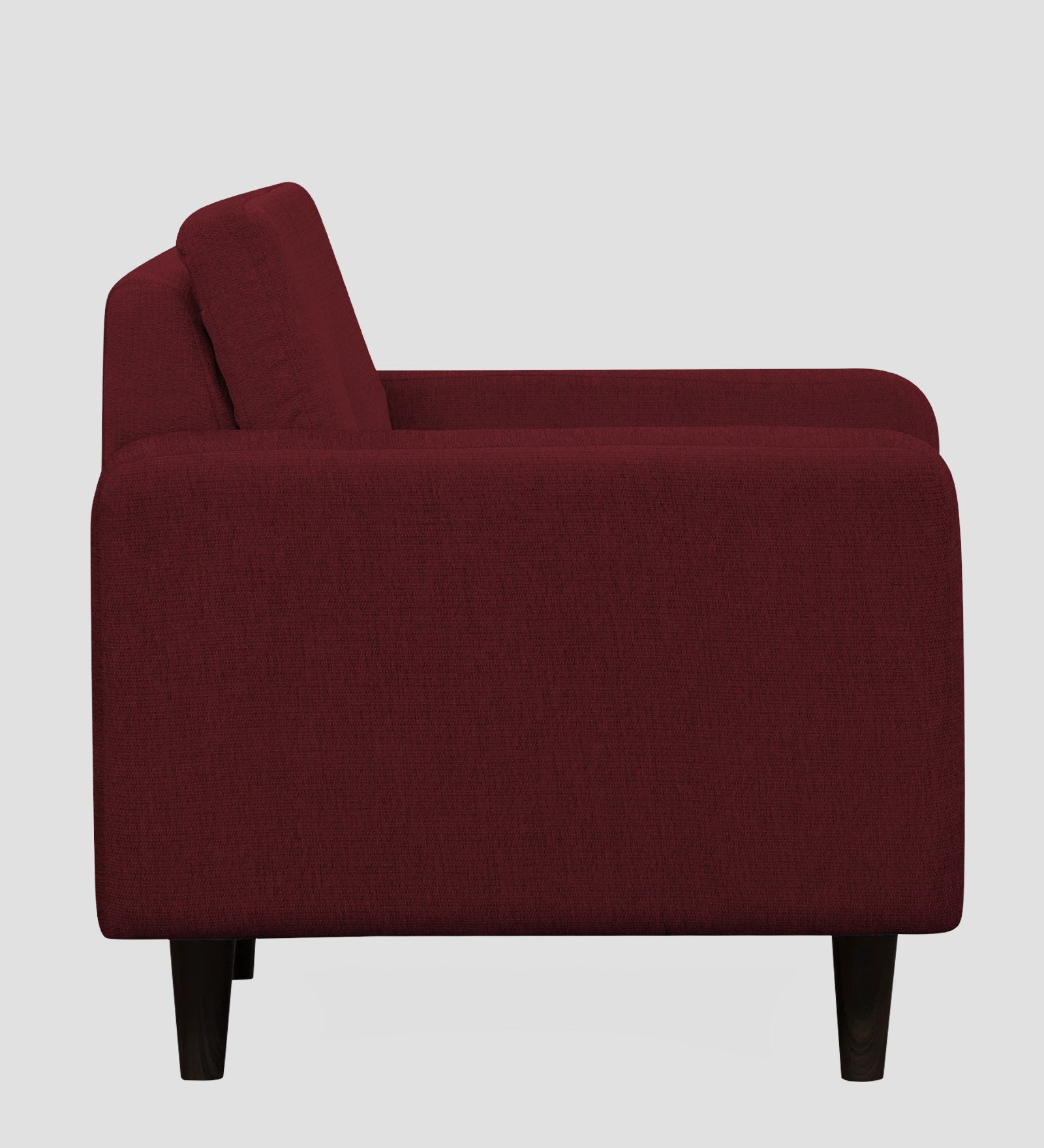 Noha Fabric 1 Seater Sofa In  Blood Maroon Colour - Febonic Living