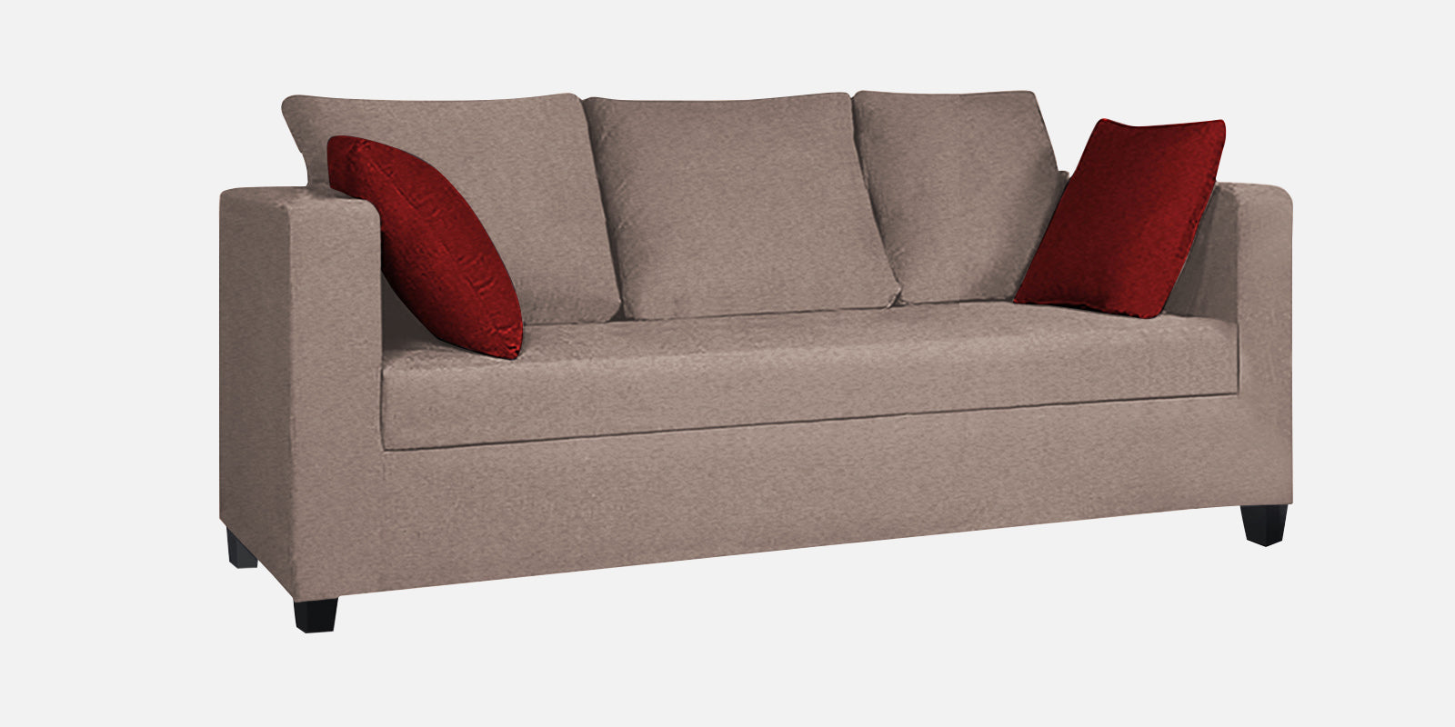 Nuska Fabric 3 Seater Sofa in Kadhi Beige Colour