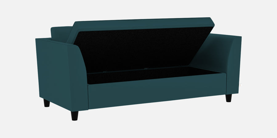 Bristo Velvet 3 Seater Sofa In Arabian Green Colour With Storage - Febonic Living