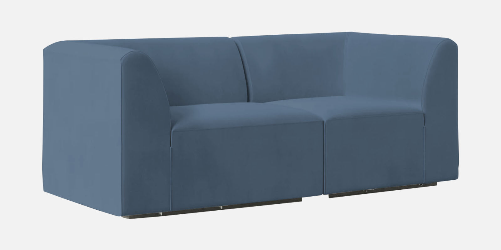 Bufa Velvet 2 Seater Sofa in Oxford Blue Colour With Storage