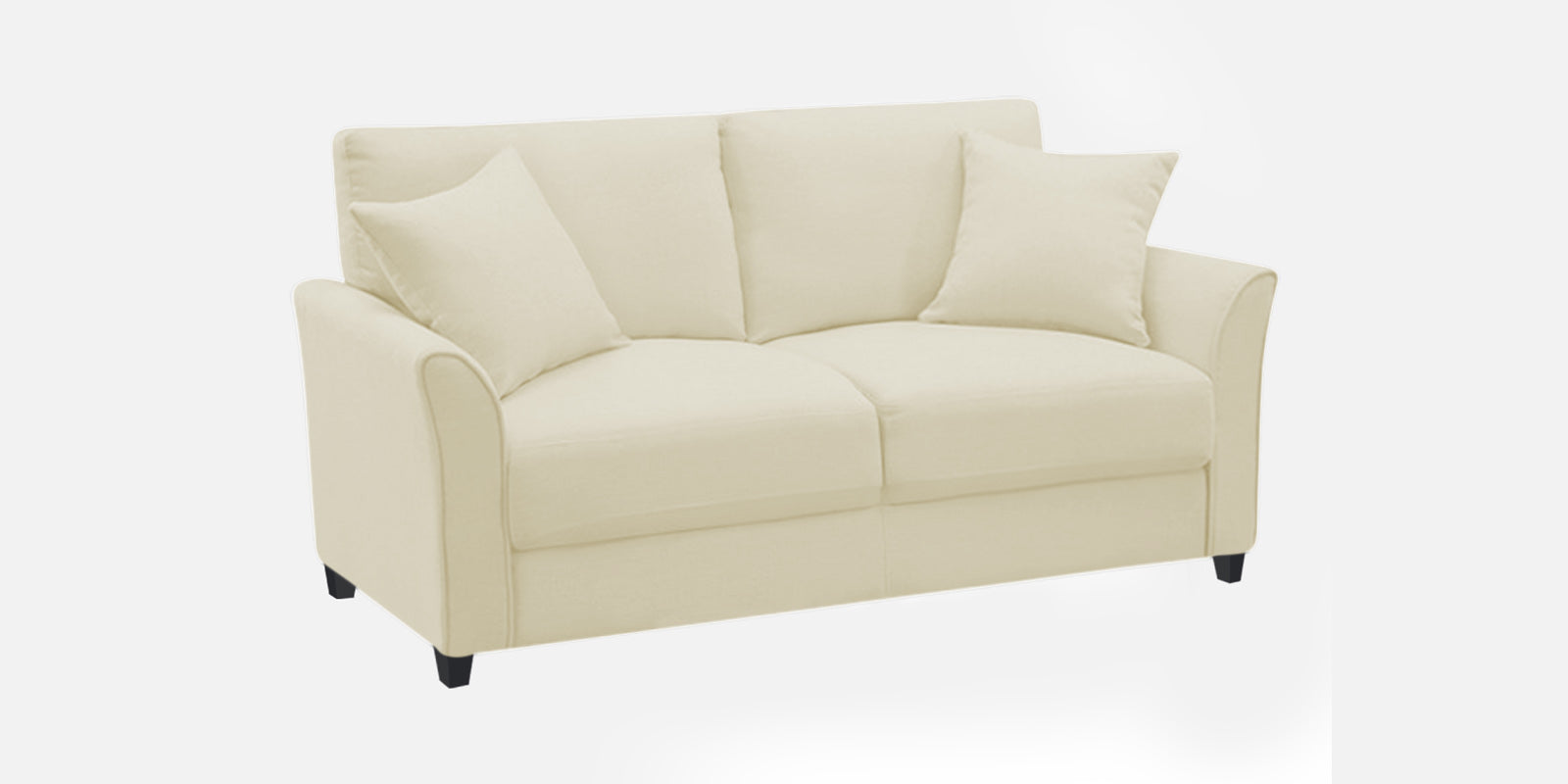 Daroo Velvet 2 Seater Sofa In Warm White Colour