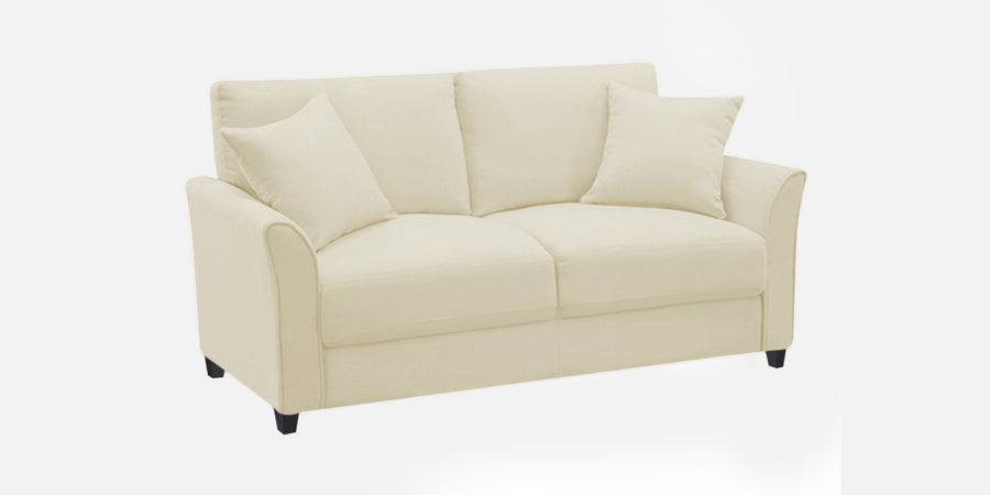Daroo Velvet 2 Seater Sofa In Warm White Colour - Febonic Living