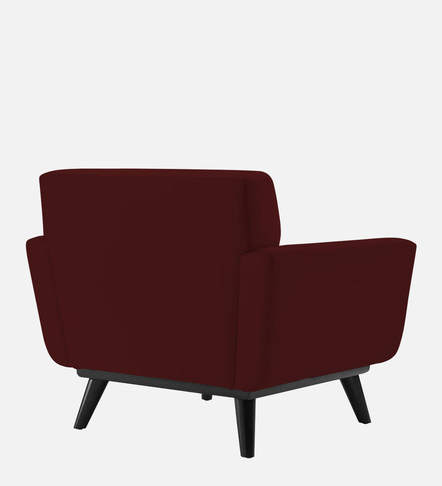 Tucker Velvet 1 Seater Sofa In Dark Maroon Colour - Febonic Living