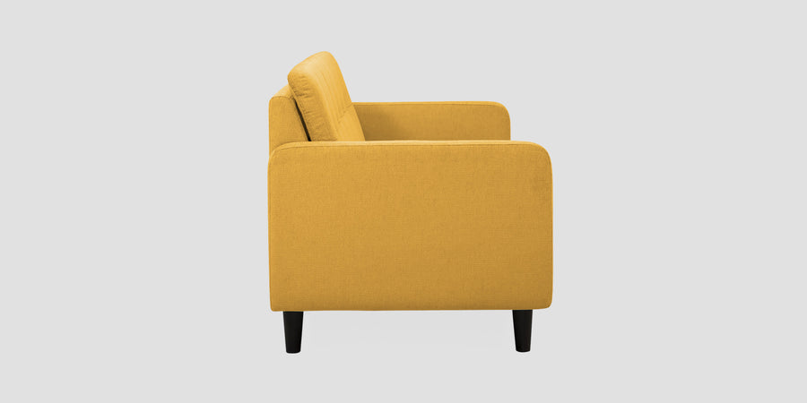 Noha Fabric 2 Seater Sofa In Bold Yellow Colour - Febonic Living