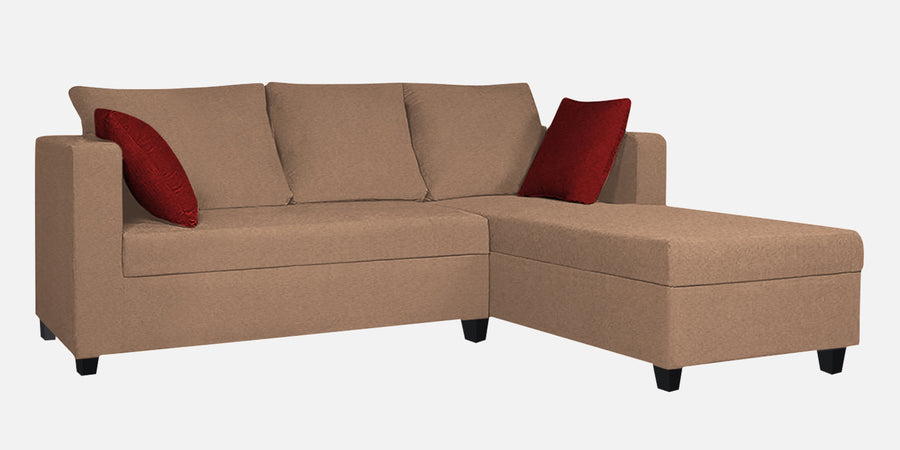 Nebula Fabric Lhs Sectional Sofa 2 Lounger In Cosmic Beige Colour - Febonic Living