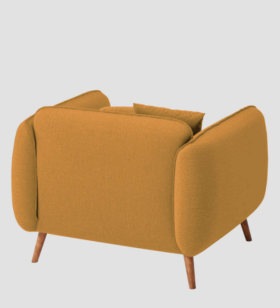 Zia Fabric 1 Seater Sofa In Corn Yellow Colour - Febonic Living
