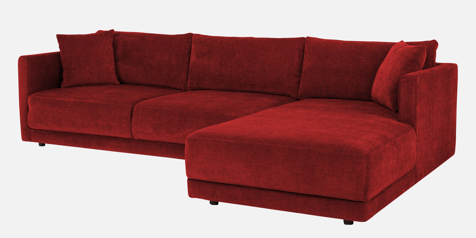 Northern Fabric LHS Sectional Sofa (3+Lounger) in Blood Maroon Colour