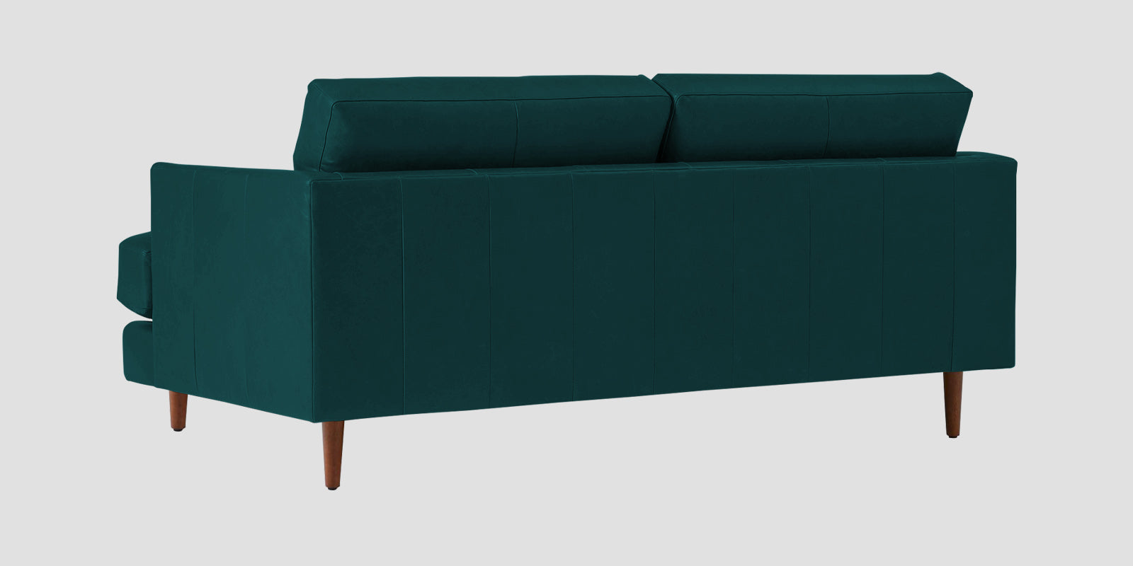 Sterio Leatherette 2 Seater Sofa In Peakcock Blue Colour - Febonic Living