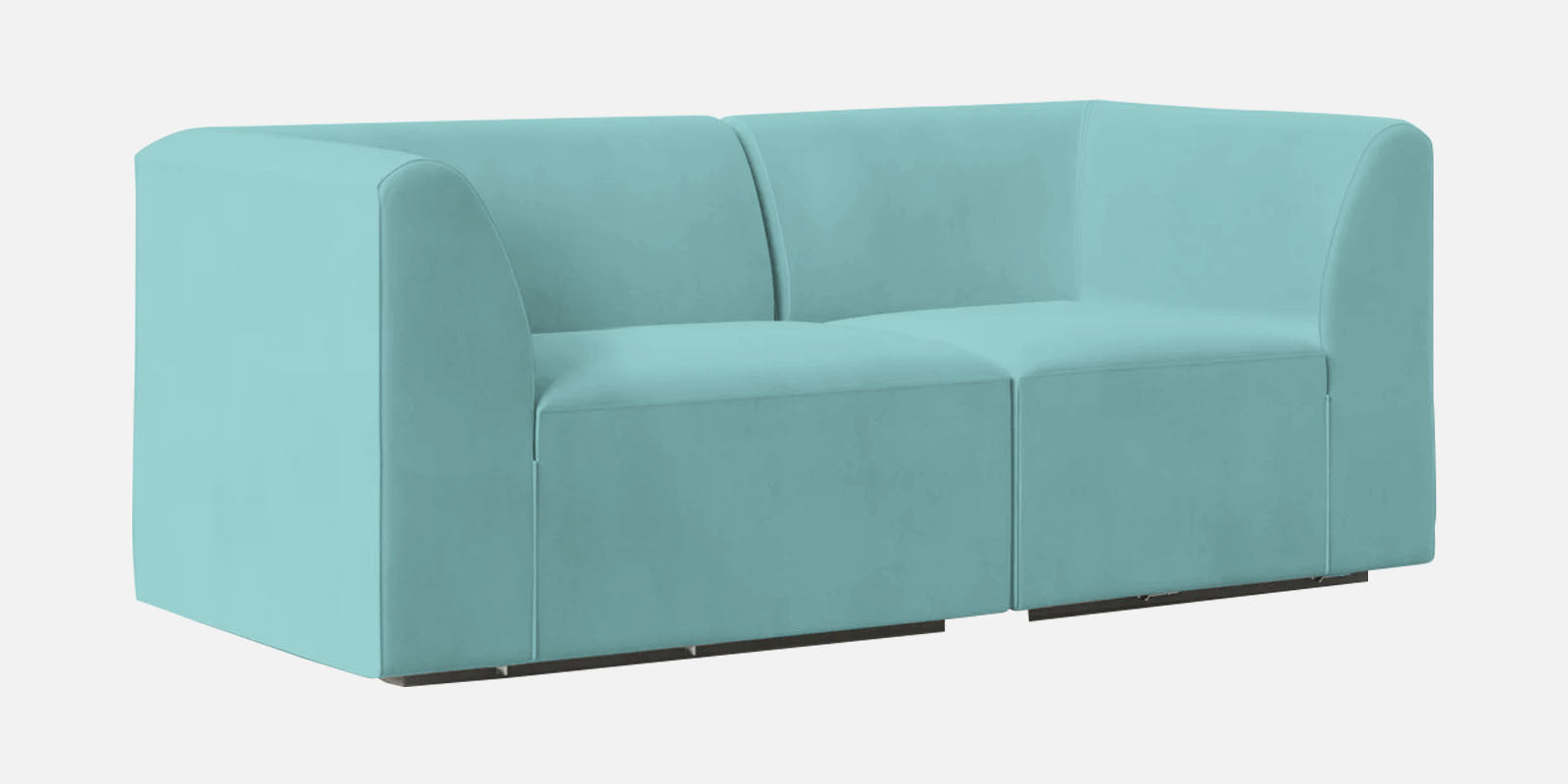 Bufa Velvet 2 Seater Sofa in Aqua blue Colour With Storage