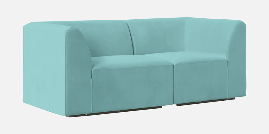 Bufa Velvet 2 Seater Sofa In Aqua Blue Colour - Febonic Living