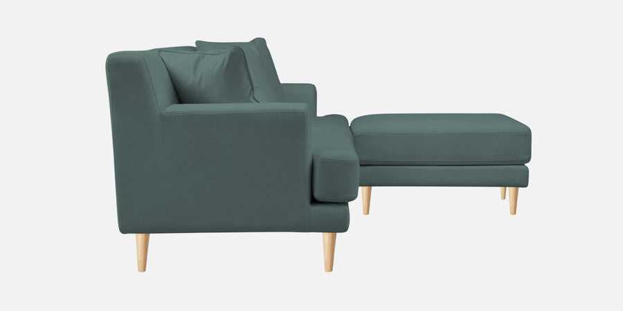 Woody Fabric Rhs Sectional Sofa 3 Lounger In Pista Green Colour - Febonic Living