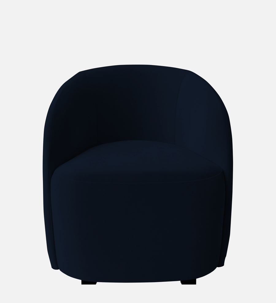 Lucky Velvet Lounge Chair In Dark Blue Colour - Febonic Living