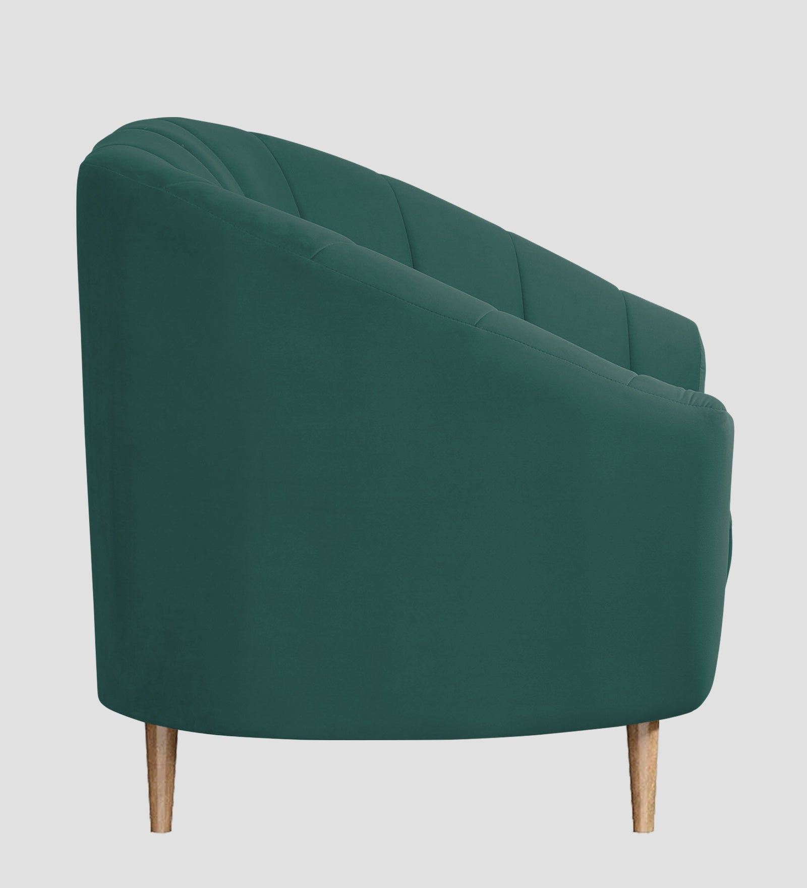 Nancy Velvet 1 Seater Sofa in Pine green Colour