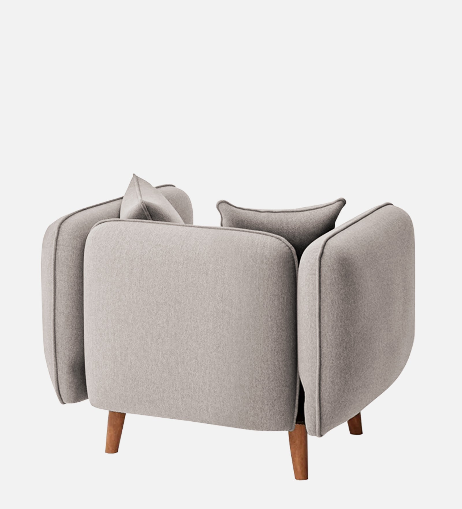 Reva Fabric 1 Seater Sofa In Storm Grey Colour