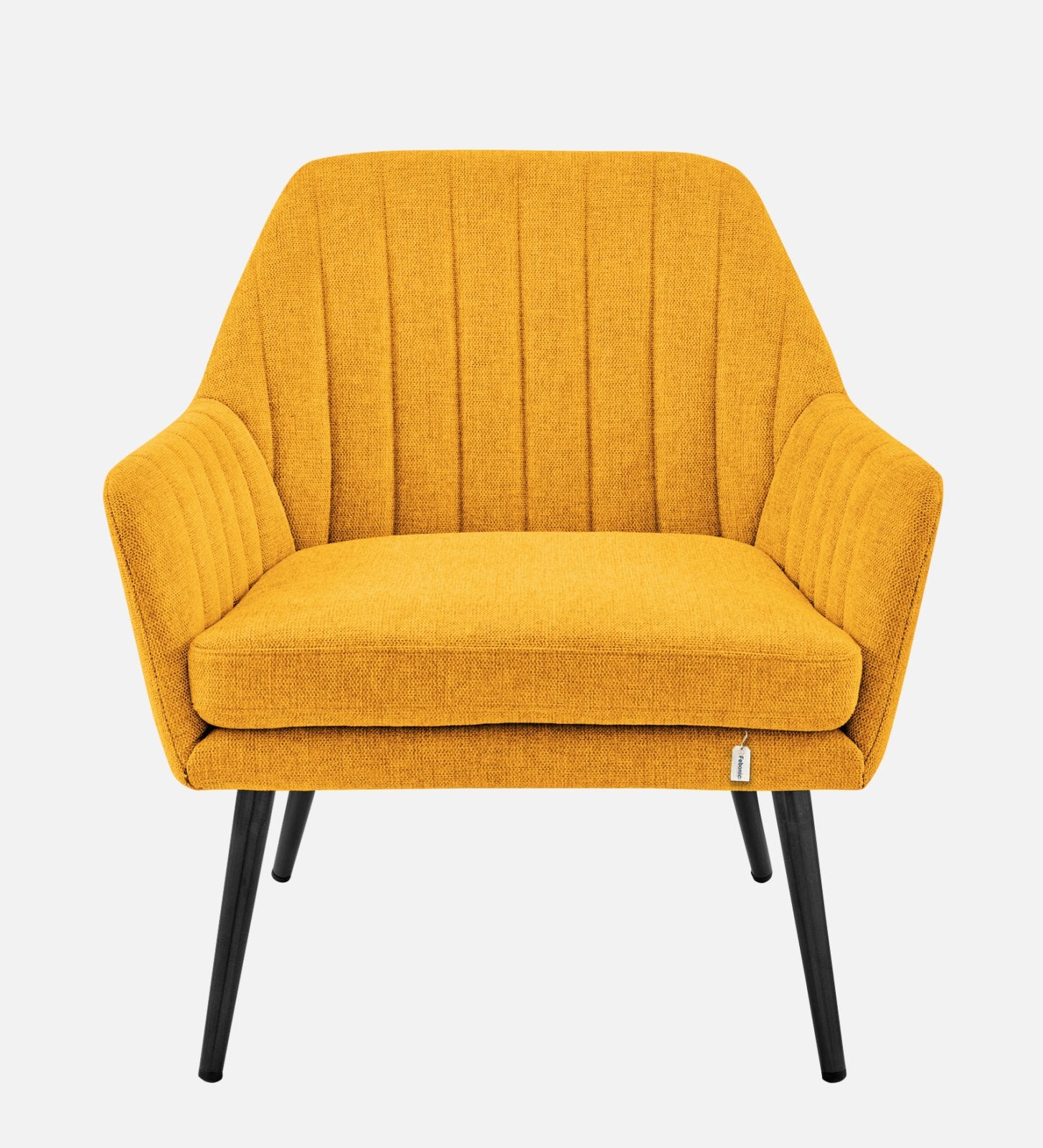 Bella Fabric Arm Chair In Bold Yellow Colour