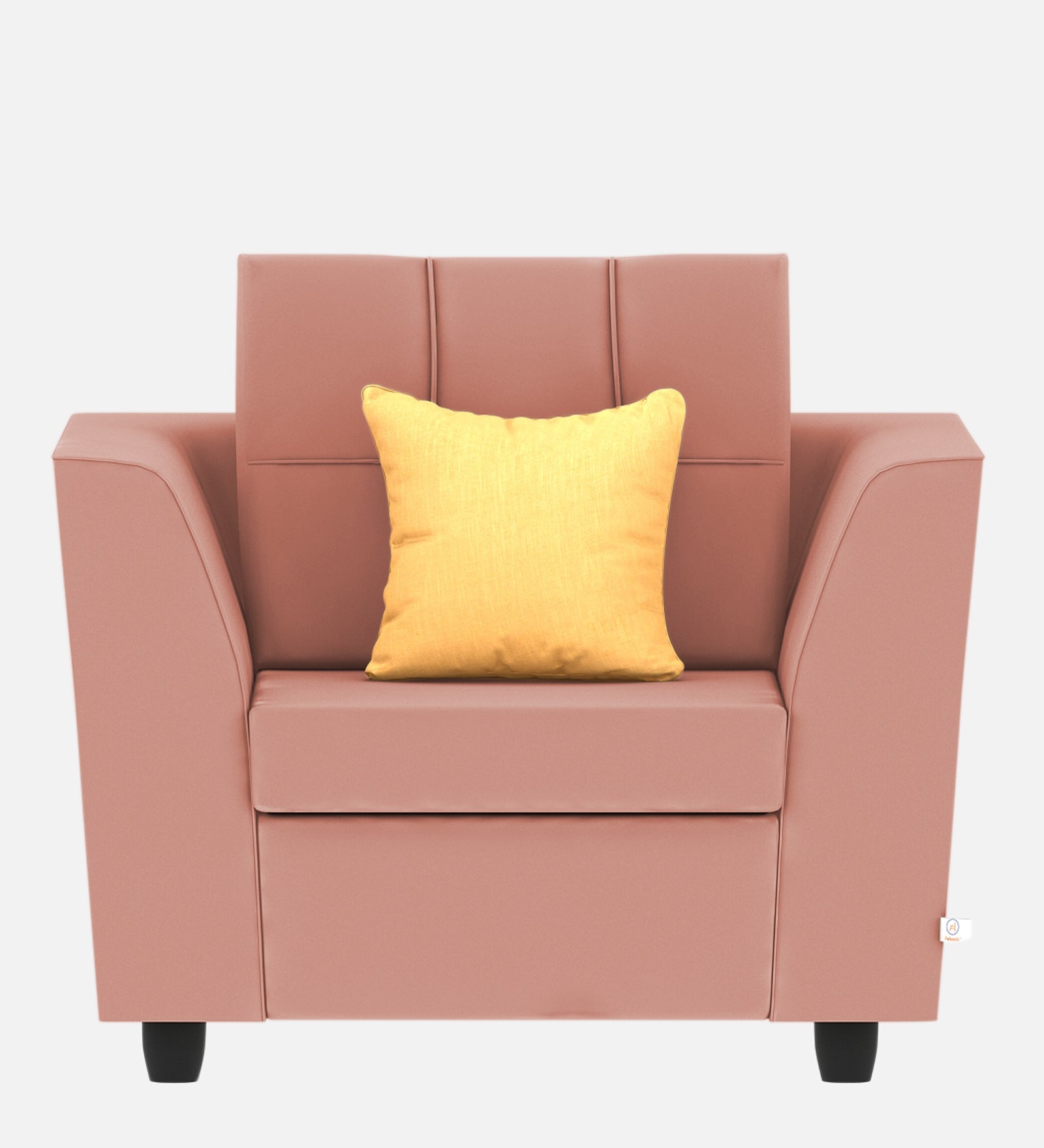 Nestin Velvet 1 Seater Sofa in Blush Pink Colour