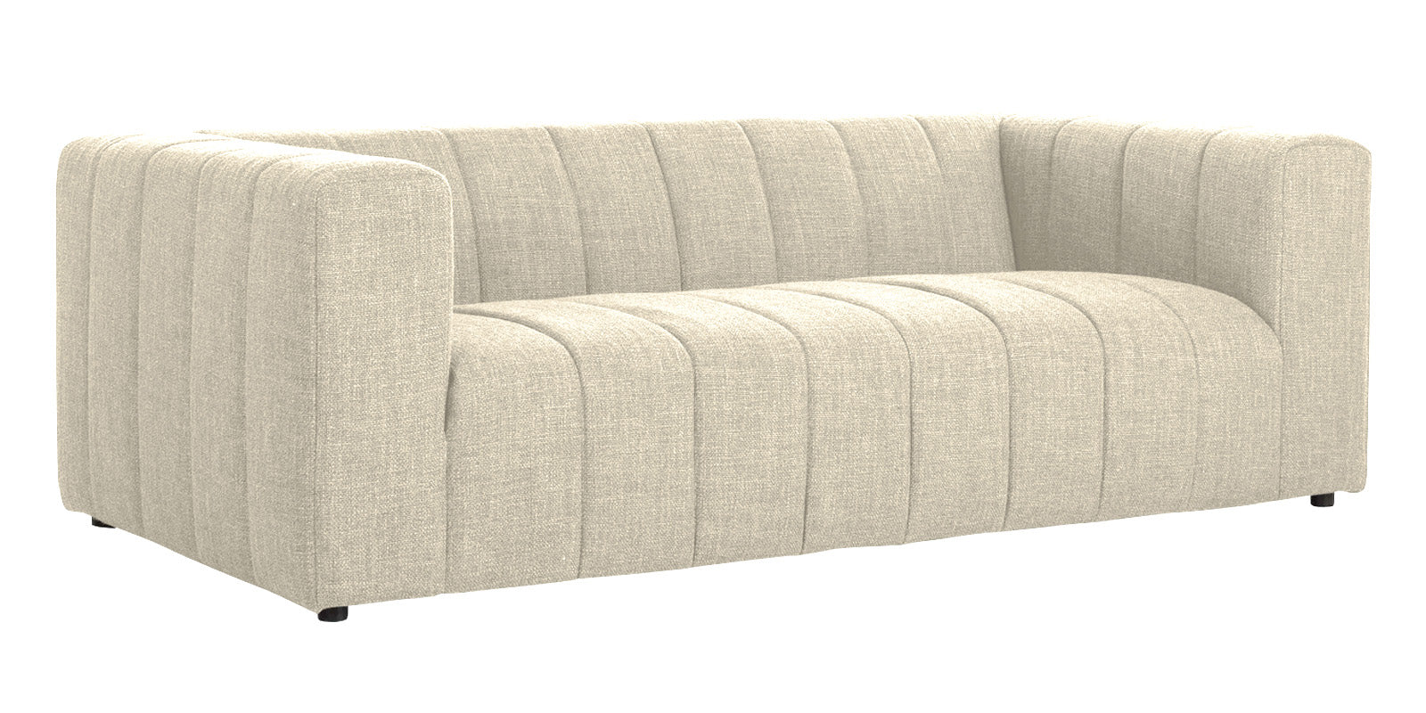 Lara Fabric 3 Seater Sofa in Ivory cream Colour