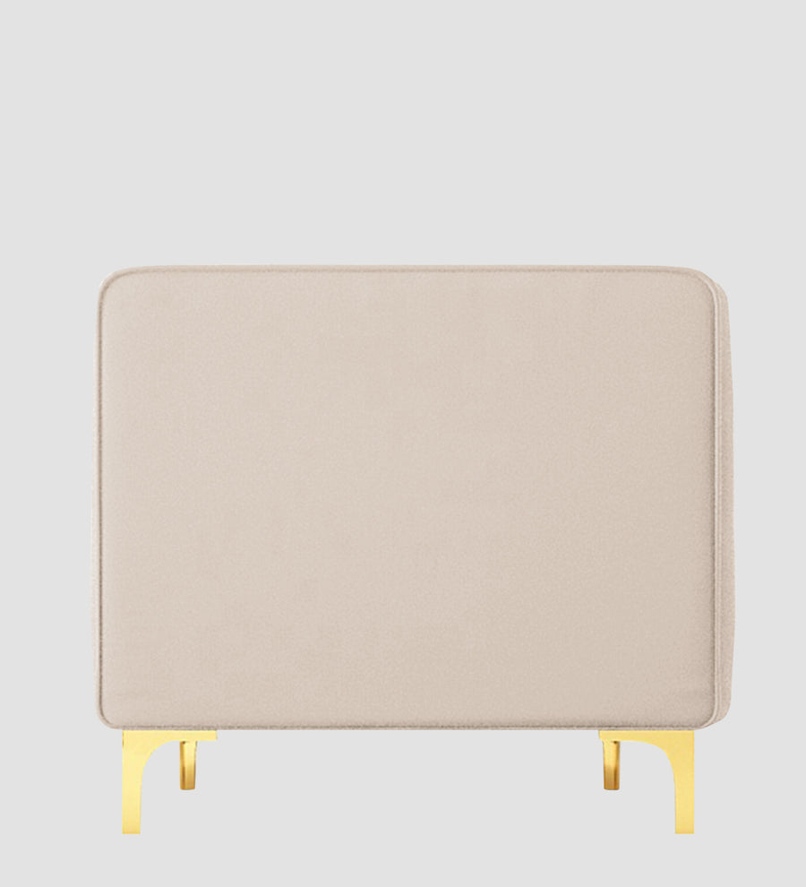 Saban Velvet 1 Seater Sofa In Camel Beige Colour - Febonic Living