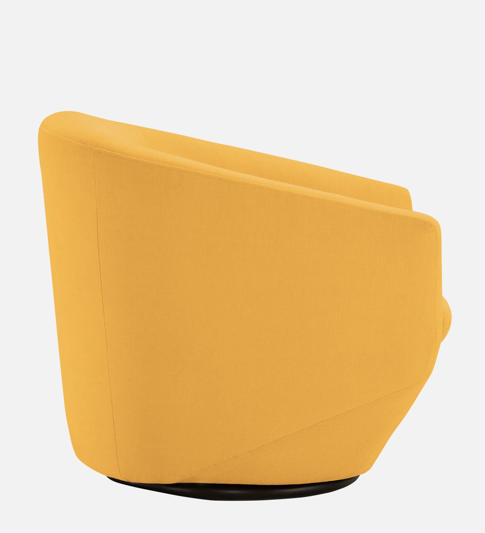 Haddie Velvet Swivel Chair in Turmeric Yellow Colour