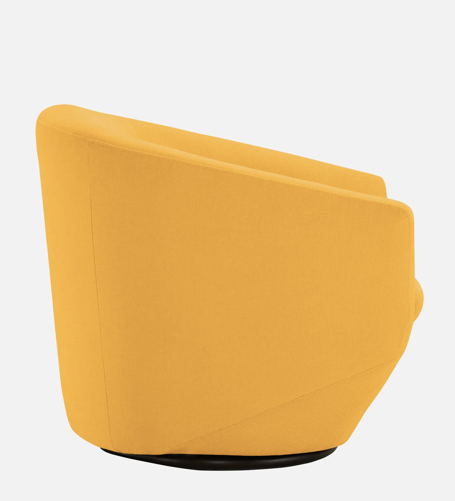 Haddie Velvet Swivel Chair In Turmeric Yellow Colour - Febonic Living