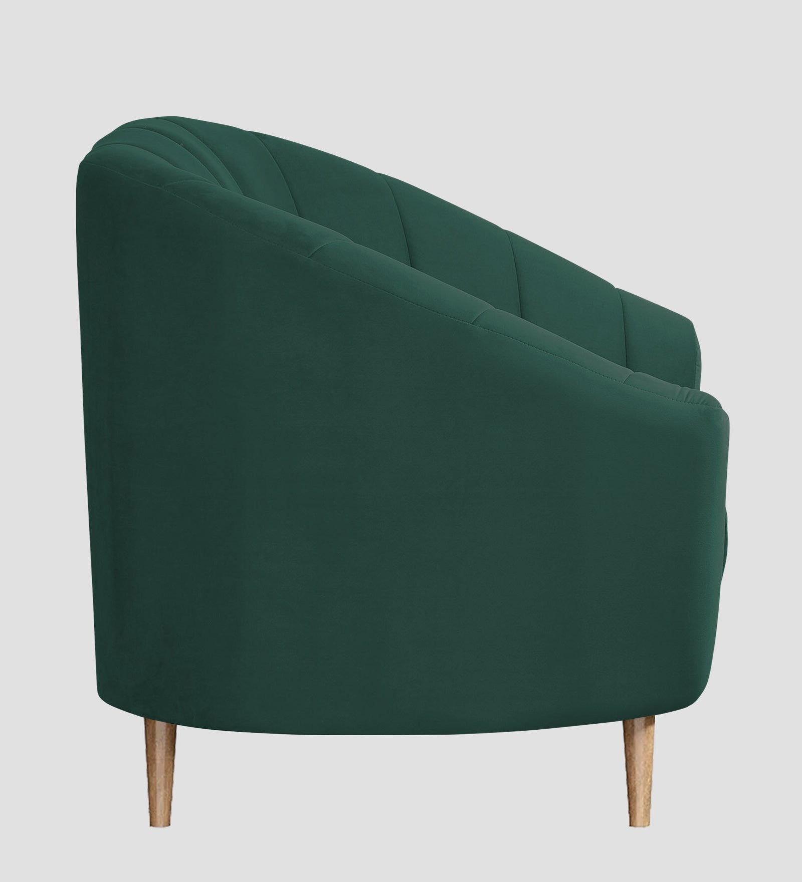 Nancy Velvet 1 Seater Sofa in Amazon Green Colour