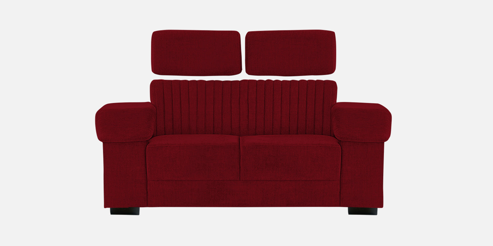 Draco Fabric 2 Seater Sofa In Ruby Red Colour