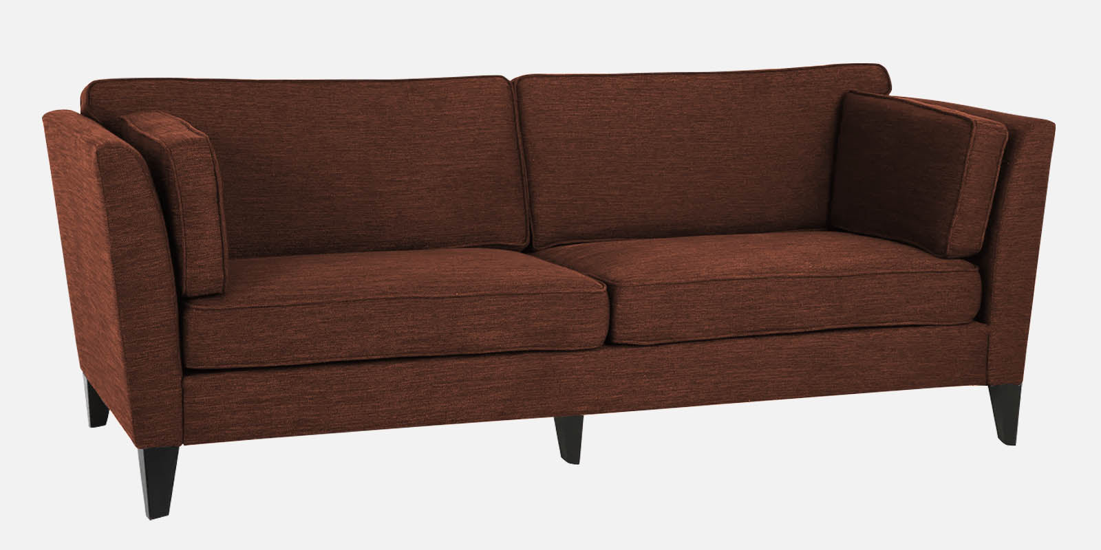 Nigar Fabric 3 Seater Sofa in Coffee Brown Colour