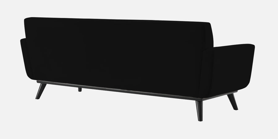 Tucker Velvet 3 Seater Sofa In Adam Black Colour - Febonic Living