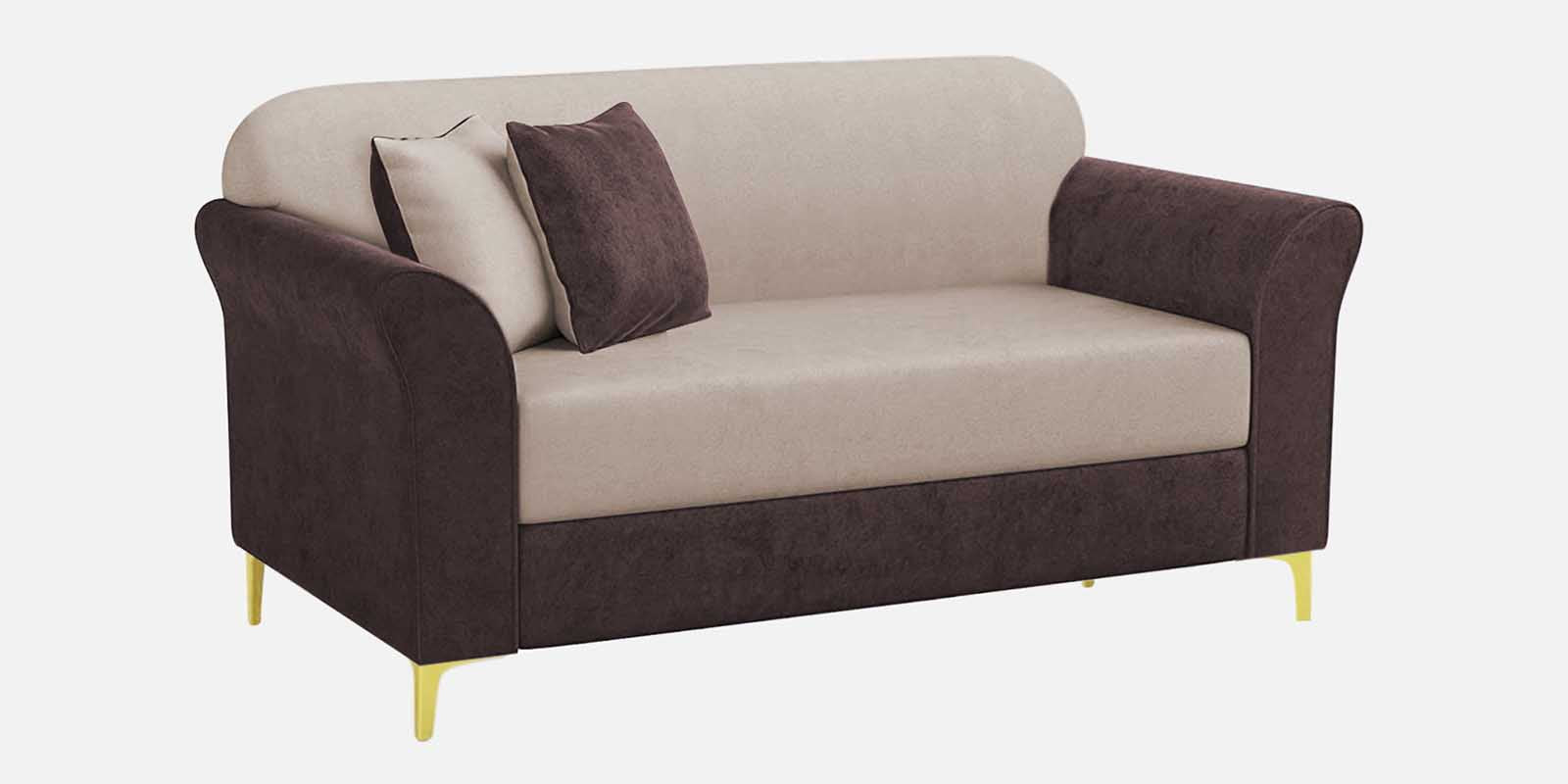 Jordan Velvet 2 Seater Sofa in Mocha Brown _ Camel Beige Colour