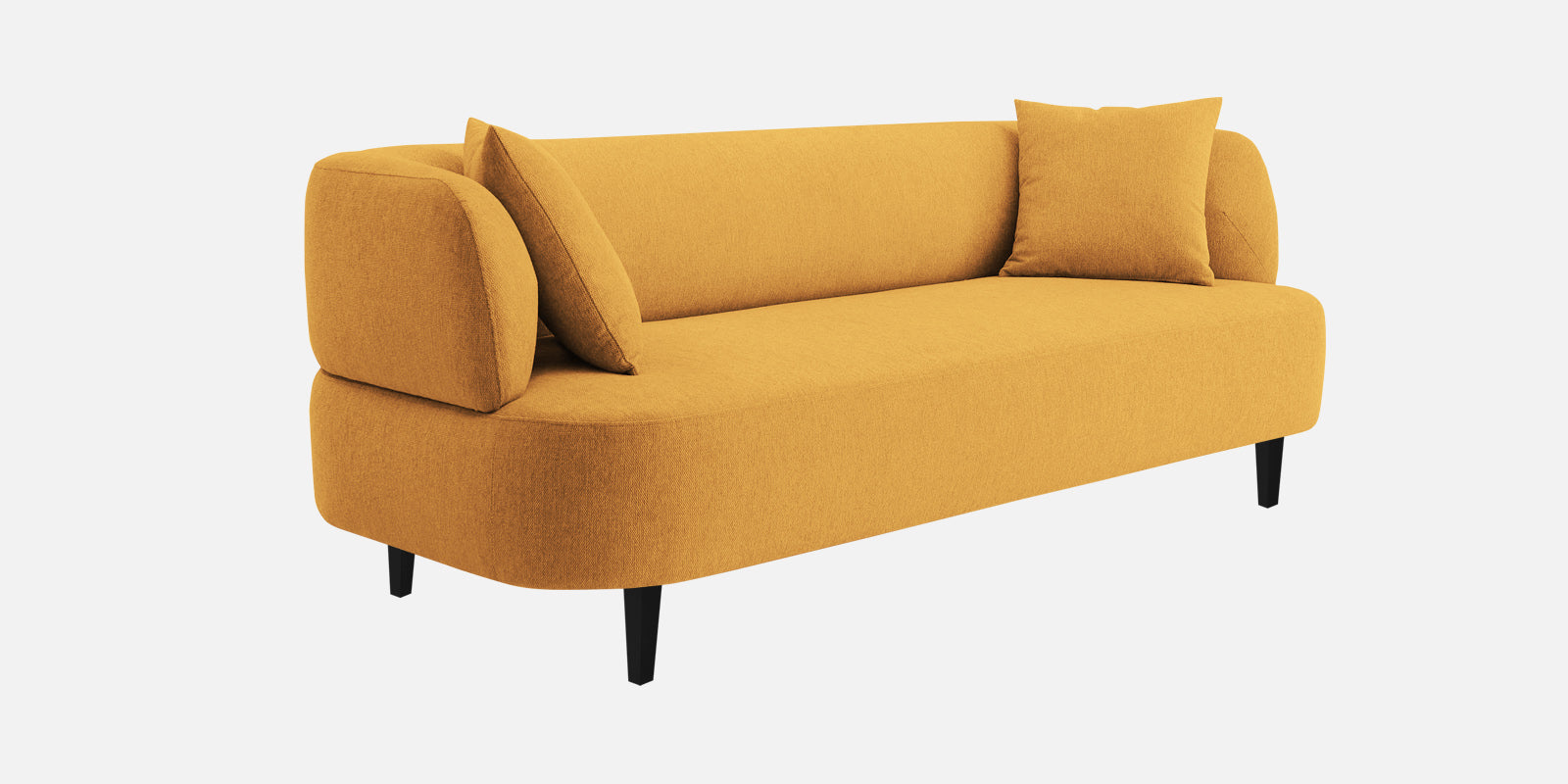 Carson Fabric 3 Seater Sofa in Blush Yellow Colour