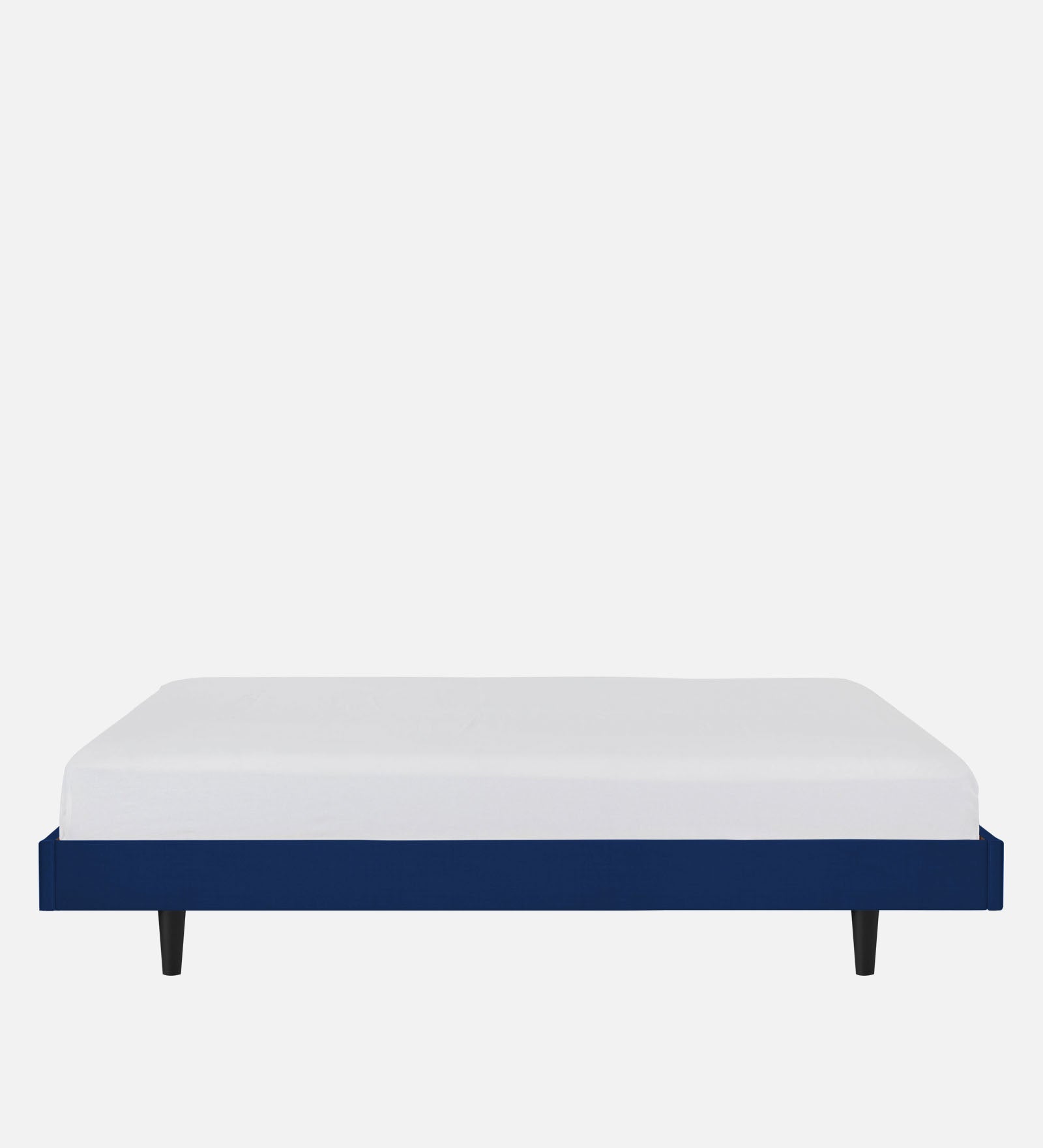 Basi Fabric Queen Size Bed In Royal Blue Colour