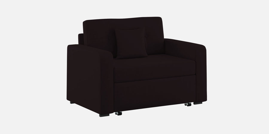 Rocky Fabric 2 Seater Pull Out Sofa Cum Bed In Cara Brown Colour With Storage - Febonic Living