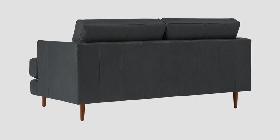 Sterio Leatherette 2 Seater Sofa In Pepper Grey Colour - Febonic Living