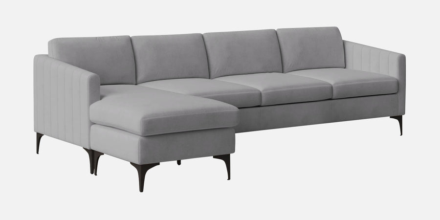 Haru Fabric Rhs Sectional Sofa 3 Lounger In Concrete Grey Colour - Febonic Living