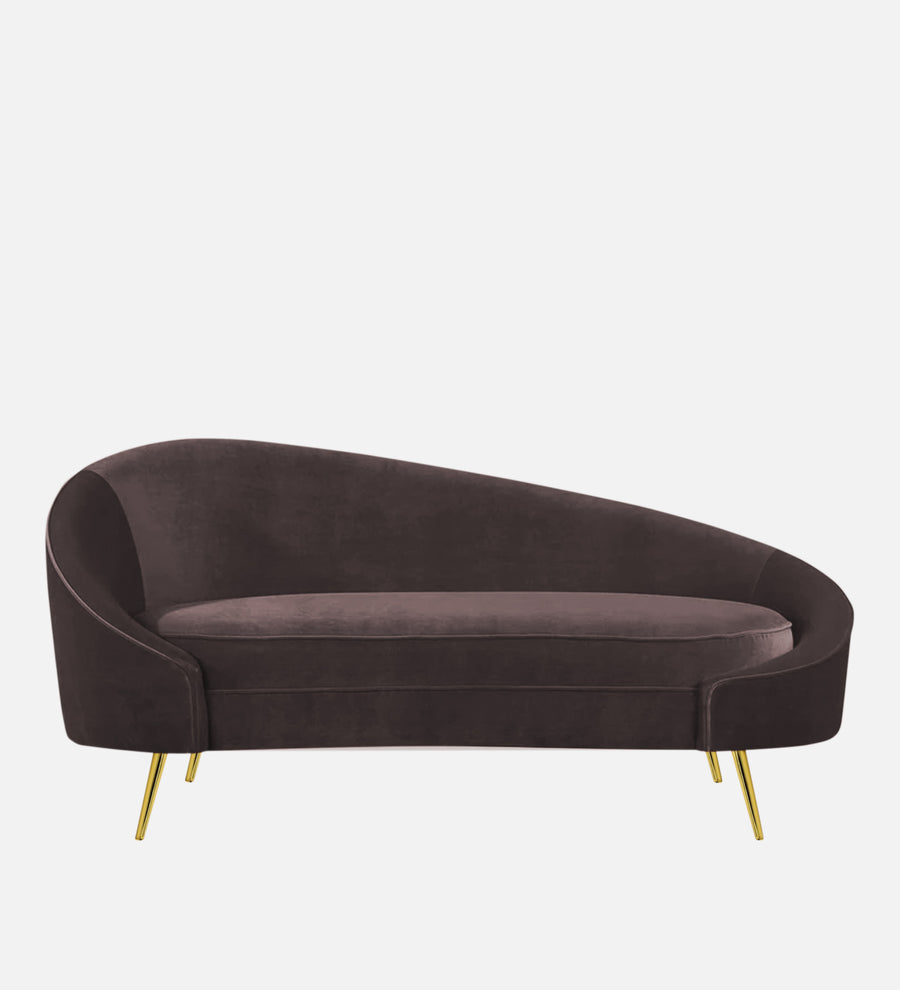 Cely Velvet Rhs Chaise Lounger In Mocha Brown Colour - Febonic Living