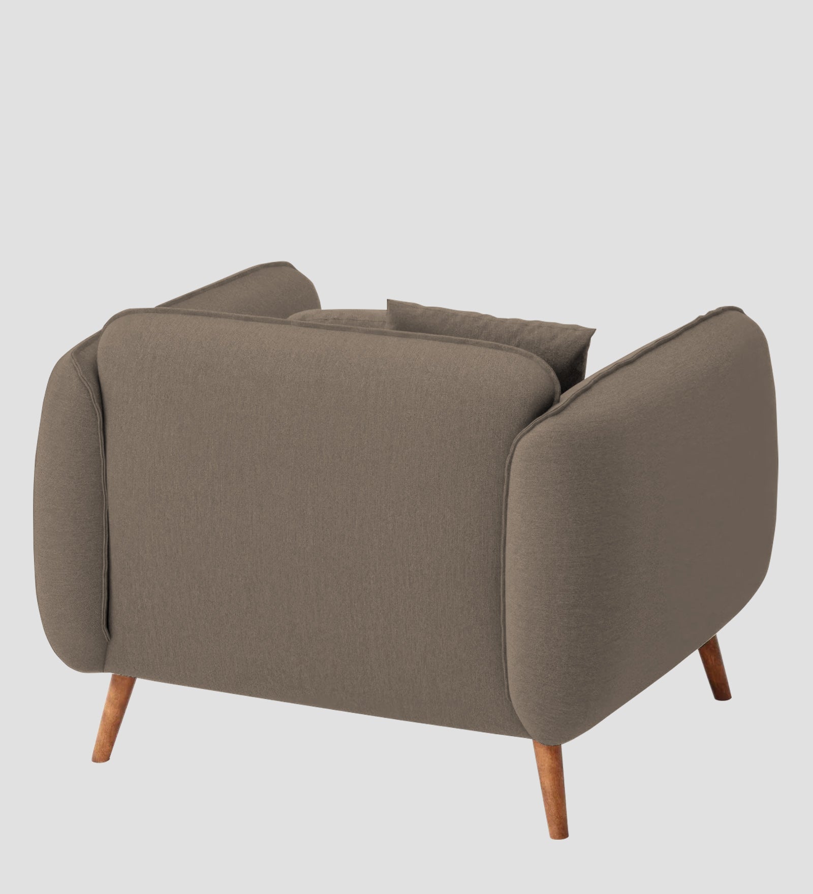 Zia Fabric 1 Seater Sofa In Hazel Beige Colour