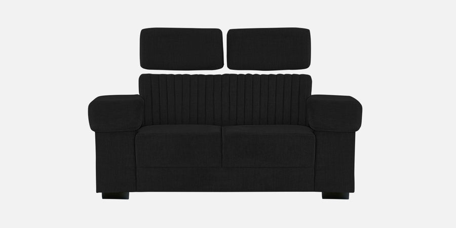 Draco Fabric 2 Seater Sofa In Zed Black Colour - Febonic Living
