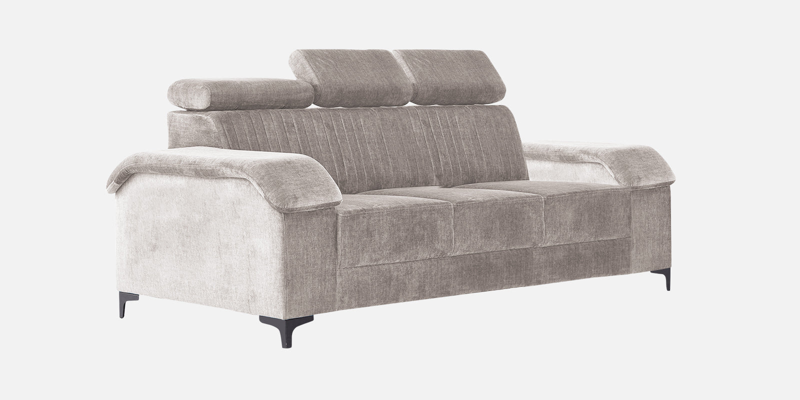 Draco Fabric 3 Seater Sofa in Storm Grey Colour