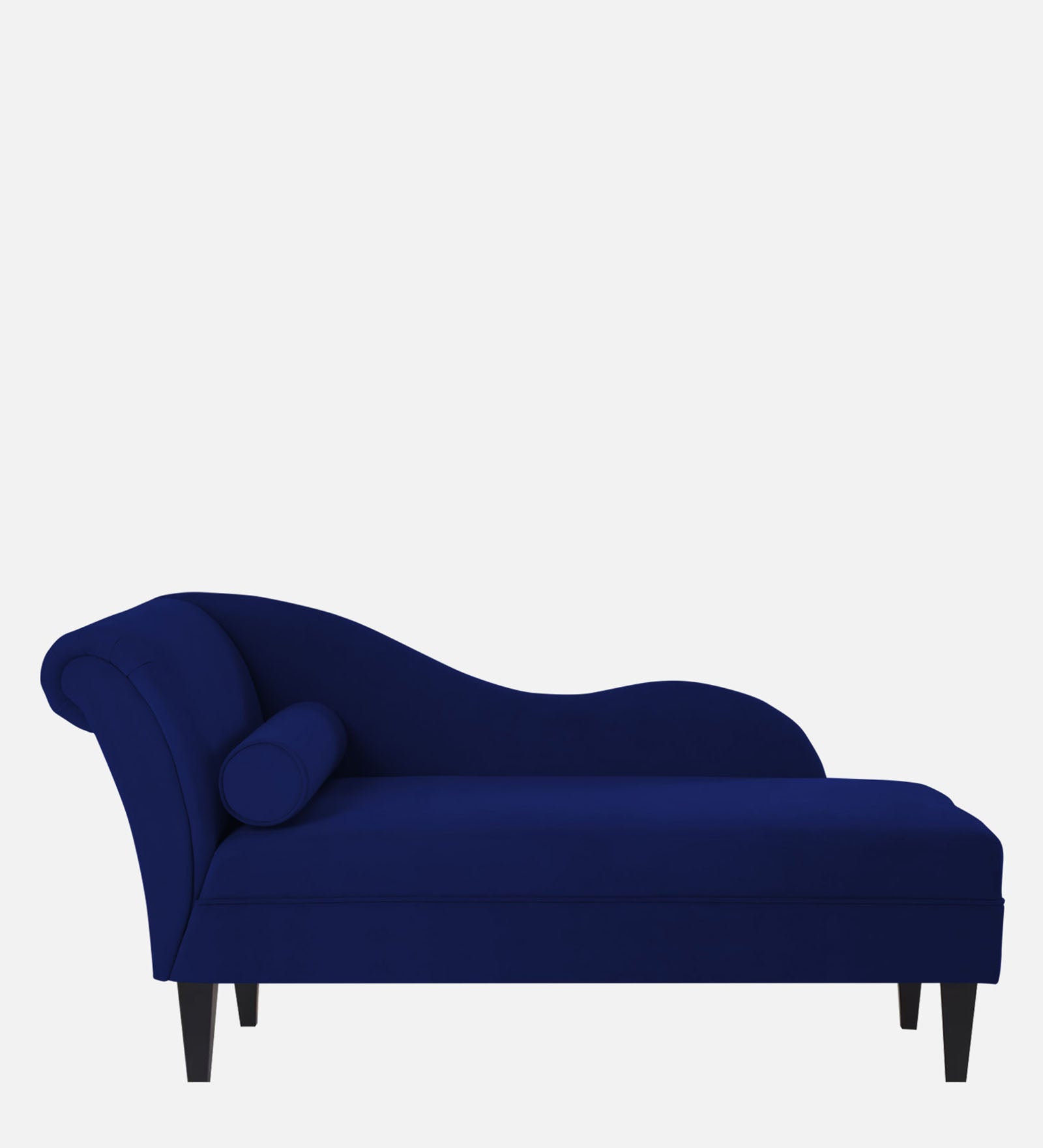 Rana Velvet RHS Chaise Lounger In Imperial Blue Colour