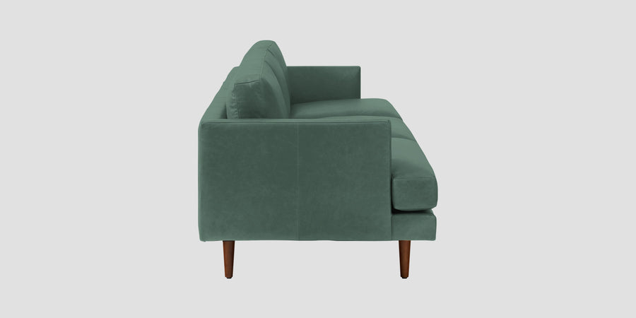 Sterio Leatherette 3 Seater Sofa In Mint Green Colour - Febonic Living