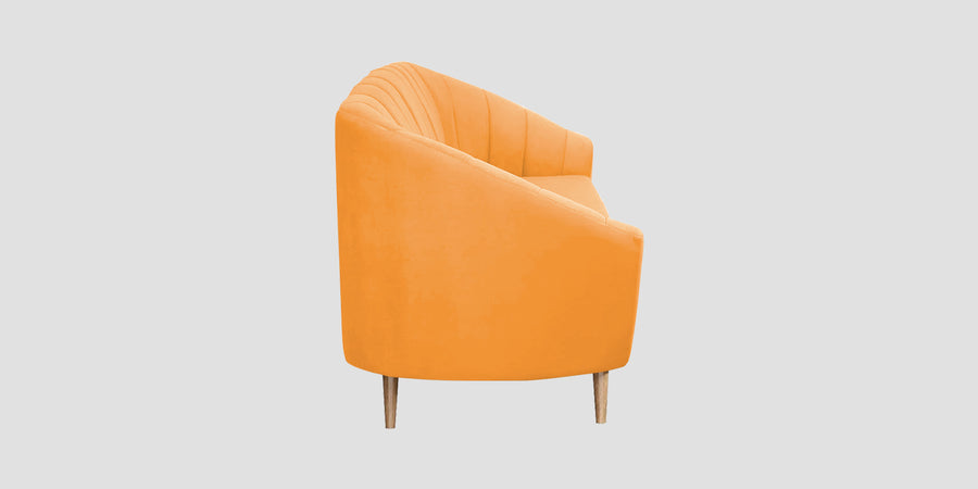 Kaylee Velvet 3 Seater Sofa In Tangerine Orange Colour - Febonic Living