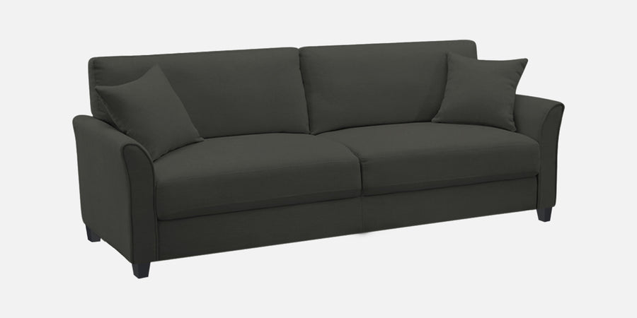 Daroo Velvet 3 Seater Sofa In Hory Grey Colour - Febonic Living