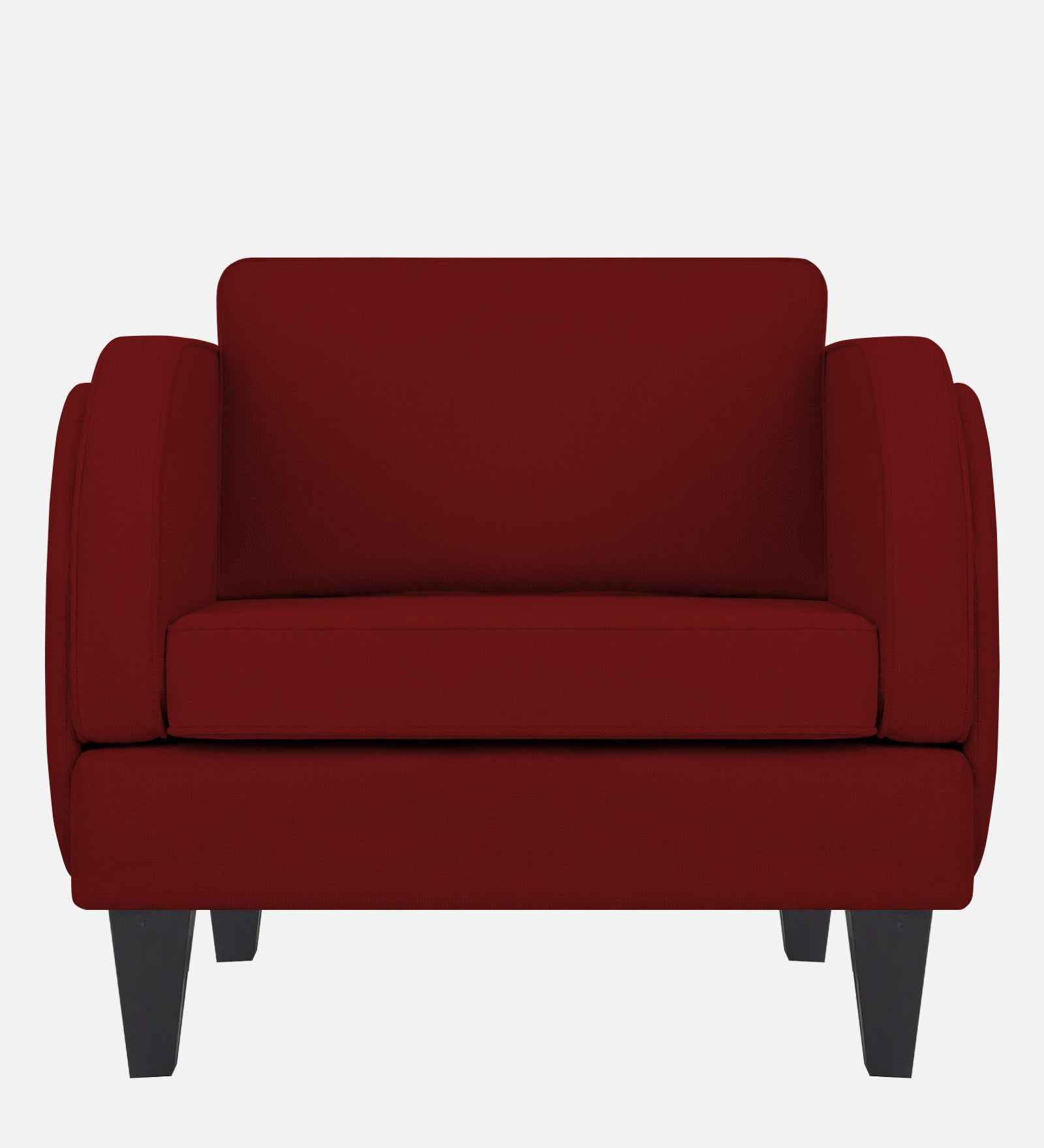 Siddy Fabric 1 Seater Sofa in Blood Maroon Colour