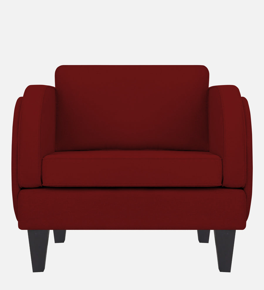 Siddy Fabric 1 Seater Sofa In Blood Maroon Colour - Febonic Living
