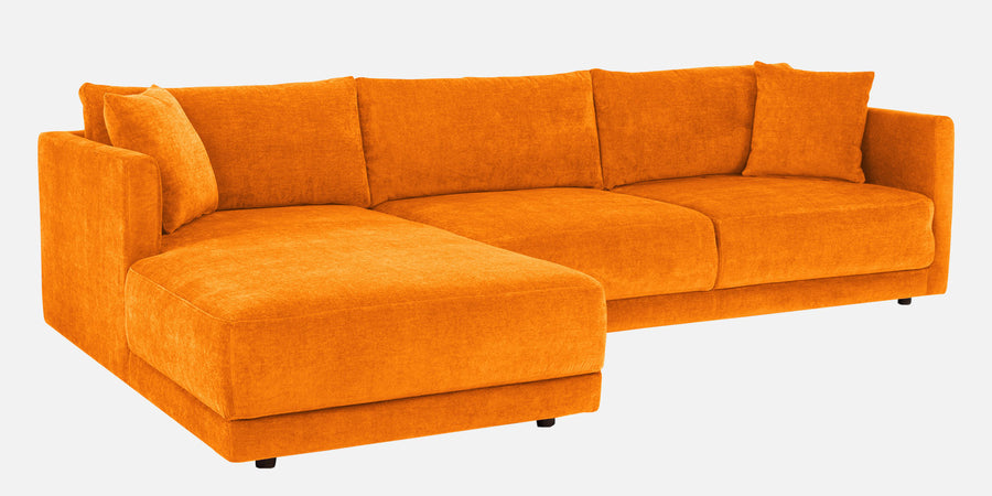 Northern Fabric Rhs Sectional Sofa 3 Lounger In Vivid Orange Colour - Febonic Living