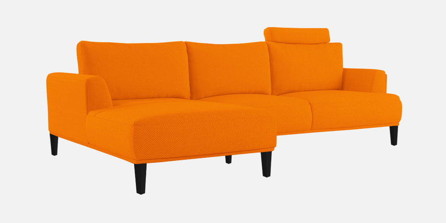 Como Fabric Lhs Sectional Sofa 3 Lounger In Vivid Orange Colour - Febonic Living